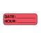 Nevs Position Labels - Date Hour 1/2" x 1-1/2" White w/Red & Black XP-180 - alternate 1